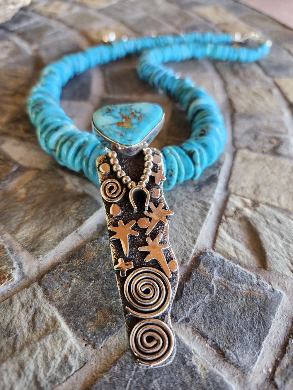 Sterling Silver Navajo Alex Sanchez Statement Necklace - Picture 17 of 17